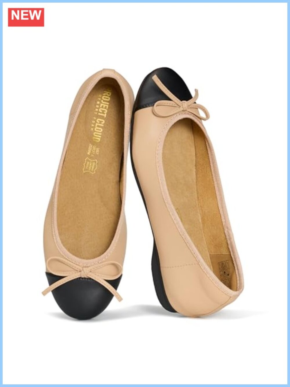 Women's Ballet Flats Memory Foam Insole Slip-On Dress Shoes